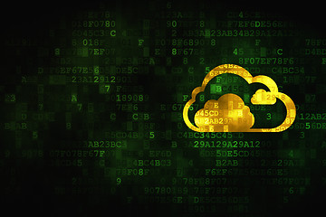 Image showing Technology concept: Cloud on digital background