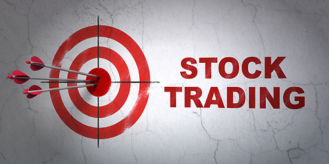 Image showing Finance concept: target and Stock Trading on wall background