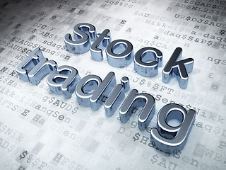 Image showing Business concept: Silver Stock Trading on digital background