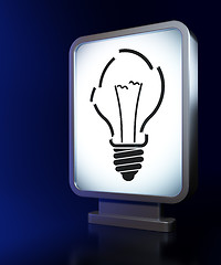 Image showing Business concept: Light Bulb on billboard background