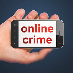 Image showing Security concept: Online Crime on smartphone