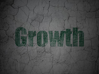 Image showing Finance concept: Growth on grunge wall background