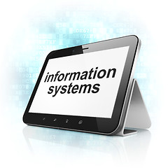 Image showing Data concept: Information Systems on tablet pc computer