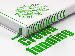 Image showing Business concept: book Finance Symbol, Crowd Funding on white background