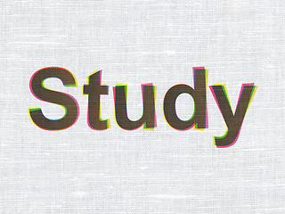 Image showing Education concept: Study on fabric texture background