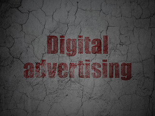 Image showing Marketing concept: Digital Advertising on grunge wall background