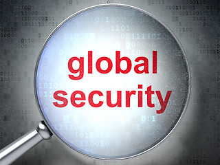 Image showing Global Security with optical glass