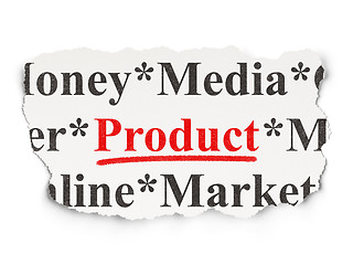 Image showing Marketing concept: Product on Paper background