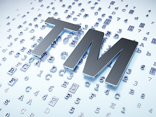 Image showing Law concept: Silver Trademark on digital background