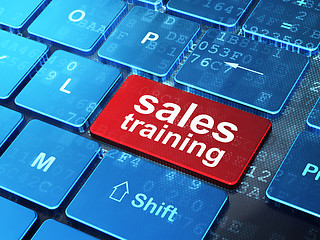 Image showing Advertising concept: Sales Training on computer keyboard background