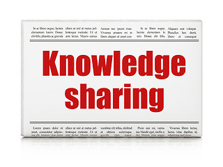 Image showing Education concept: newspaper headline Knowledge Sharing