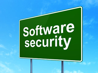 Image showing Privacy concept: Software Security on road sign background