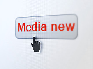 Image showing Media News on digital button background