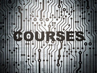 Image showing Education concept: circuit board with Courses