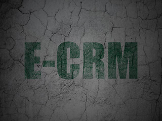 Image showing Finance concept: E-CRM on grunge wall background