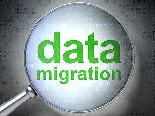 Image showing Data Migration with optical glass