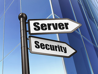 Image showing Sign Server Security on Building background