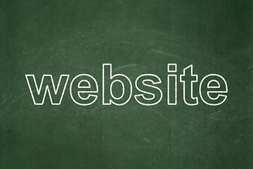 Image showing Web development concept: Website on chalkboard background