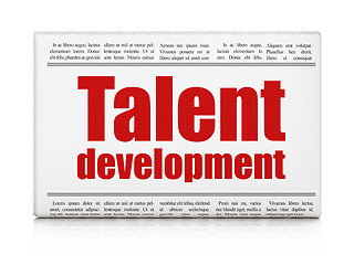 Image showing Education concept: newspaper headline Talent Development