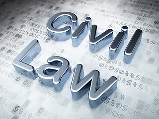 Image showing Silver Civil Law on digital background