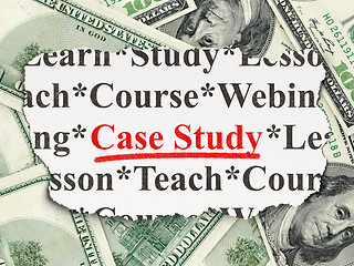 Image showing Education concept: Case Study on Money background