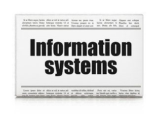 Image showing Newspaper headline Information Systems