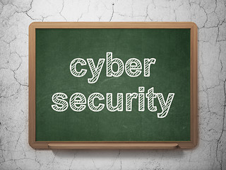 Image showing Protection concept: Cyber Security on chalkboard background