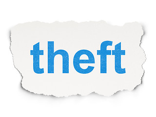 Image showing Privacy concept: Theft on Paper background