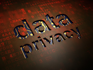 Image showing Data Privacy on digital screen background