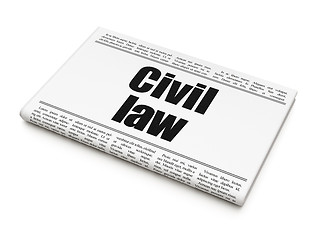 Image showing Newspaper headline Civil Law