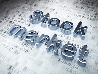 Image showing Business concept: Silver Stock Market on digital background