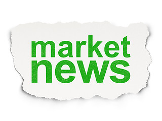 Image showing Market News on Paper background