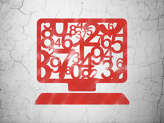 Image showing Education concept: Computer Pc on wall background