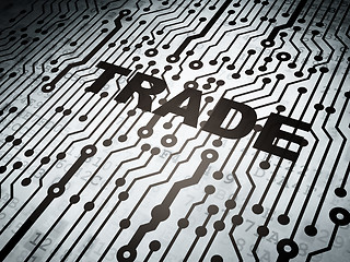 Image showing Business concept: circuit board with Trade