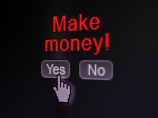 Image showing Finance concept: Make Money! on digital computer screen