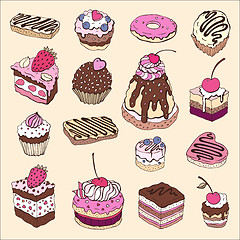 Image showing Set of cute cake.