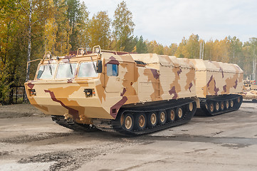 Image showing Tracked carrier DT-30P1 in motion. Russia