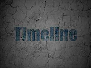 Image showing Timeline concept: Timeline on grunge wall background