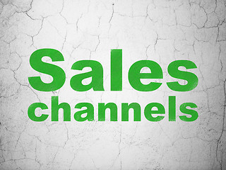 Image showing Marketing concept: Sales Channels on wall background