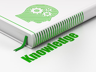 Image showing Education concept: book Head With Gears, Knowledge on white background