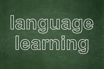 Image showing Education concept: Language Learning on chalkboard background