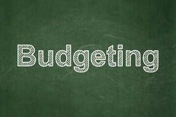 Image showing Business concept: Budgeting on chalkboard background