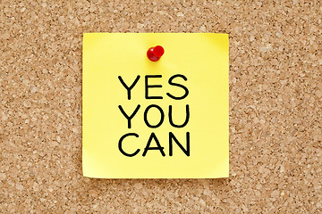 Image showing Yes You Can Sticky Note