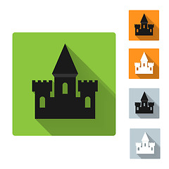 Image showing Castle icon, vector illustration