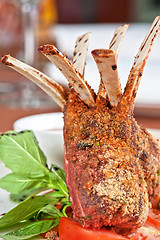 Image showing roasted lamb rib