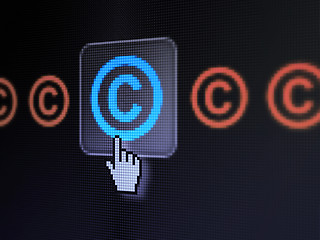 Image showing Law concept: Copyright on digital computer screen