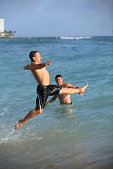 Image showing fun on the beach