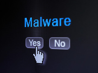 Image showing Privacy concept: Malware on digital computer screen
