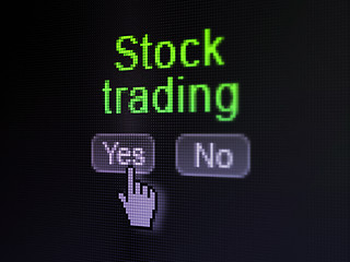 Image showing Finance concept: Stock Trading on digital computer screen