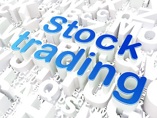Image showing Finance concept: Stock Trading on alphabet background